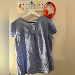 GAP Blue Babydoll Top from 2008 100% Cotton XL Twee